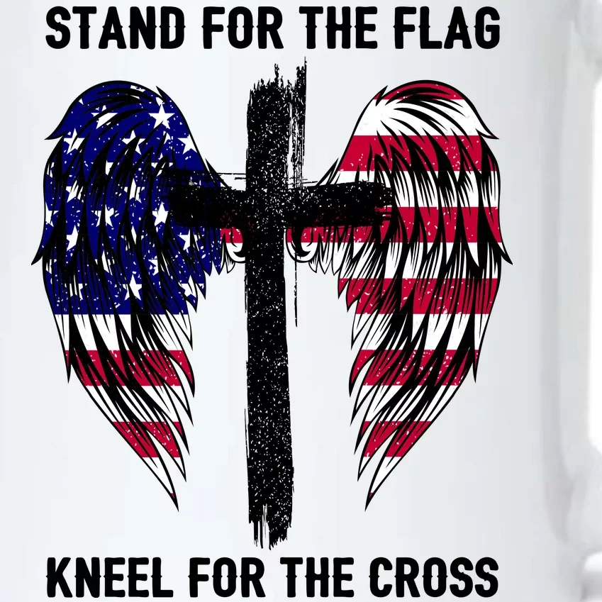 Stand For The Flag Kneel For The Cross USA Eagle Black Color Changing Mug