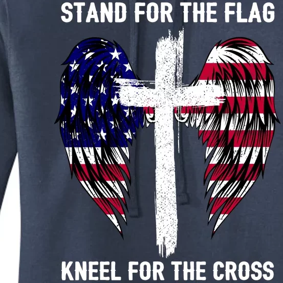 Stand For The Flag Kneel For The Cross USA Eagle Women's Pullover Hoodie