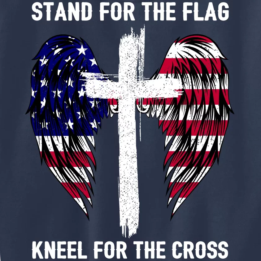 Stand For The Flag Kneel For The Cross USA Eagle Kids Sweatshirt