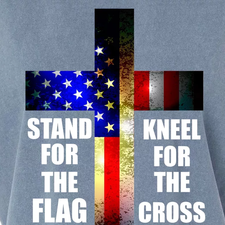 Stand For the Flag Kneel for the Cross USA FLAG Garment-Dyed Women's Muscle Tee