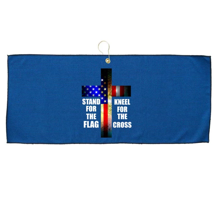 Stand For the Flag Kneel for the Cross USA FLAG Large Microfiber Waffle Golf Towel