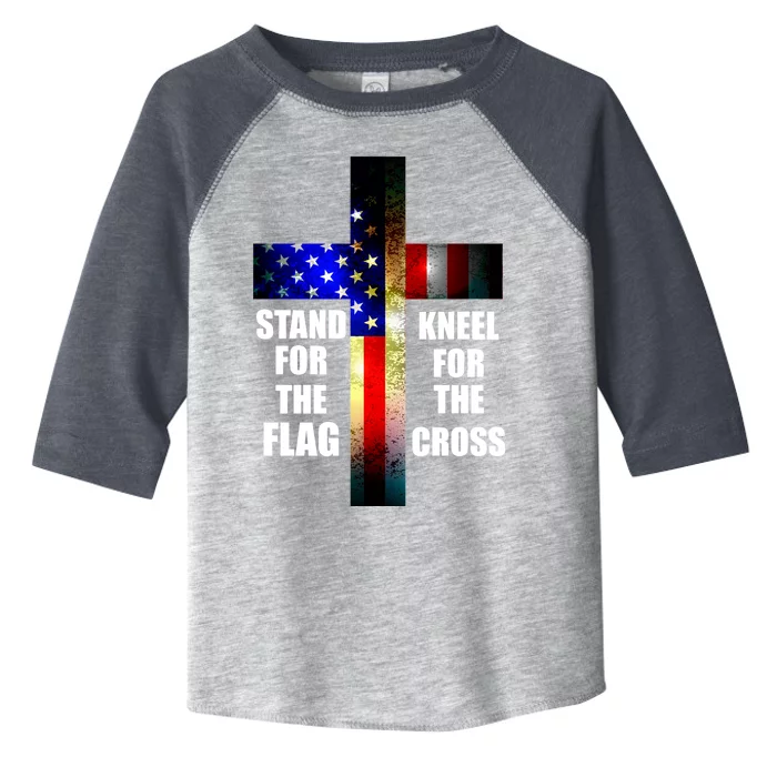 Stand For the Flag Kneel for the Cross USA FLAG Toddler Fine Jersey T-Shirt