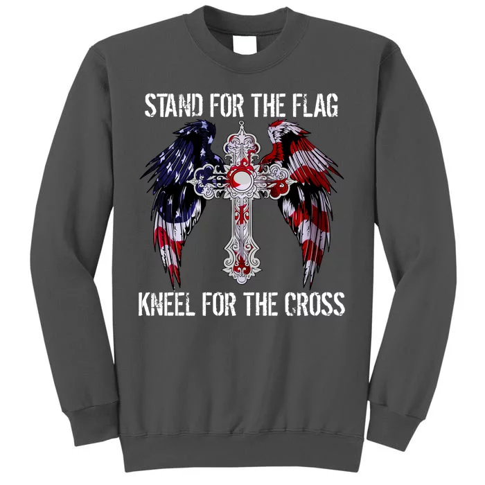 Stand For The Flag Kneel For The Cross USA National Anthem Tall Sweatshirt