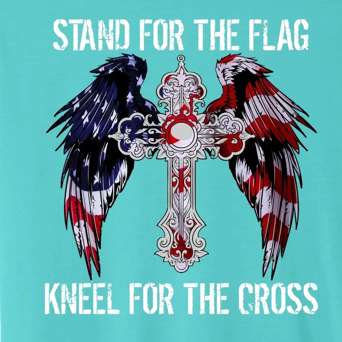 Stand For The Flag Kneel For The Cross USA National Anthem ChromaSoft Performance T-Shirt