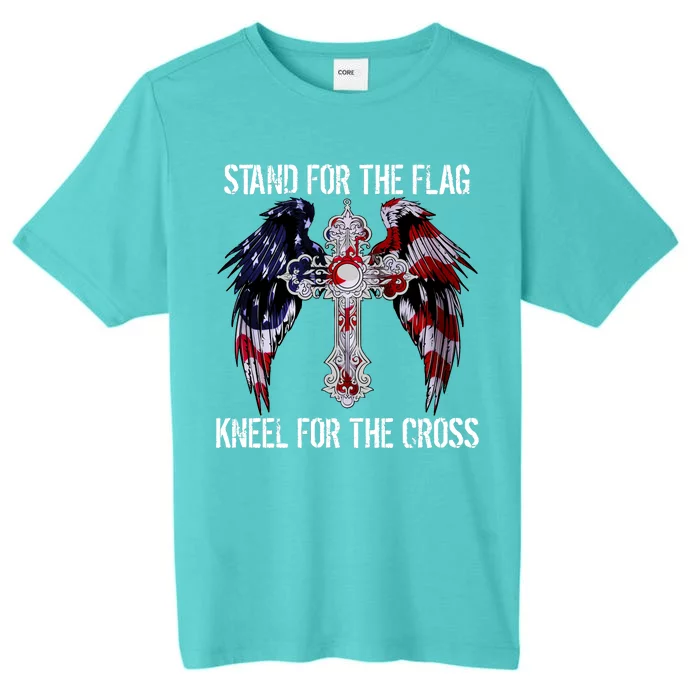 Stand For The Flag Kneel For The Cross USA National Anthem ChromaSoft Performance T-Shirt