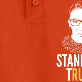 Stand For Truth Quote Ruth Bader Ginsburg Tribute Dry Zone Grid Performance Polo