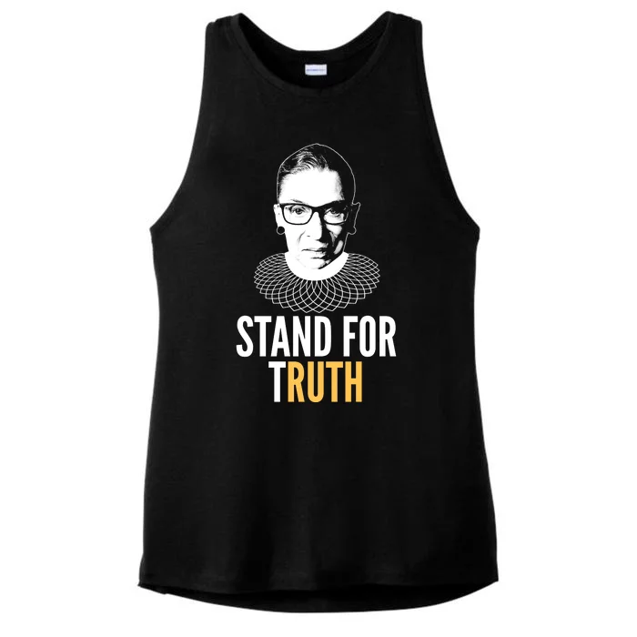 Stand For Truth Quote Ruth Bader Ginsburg Tribute Ladies Tri-Blend Wicking Tank