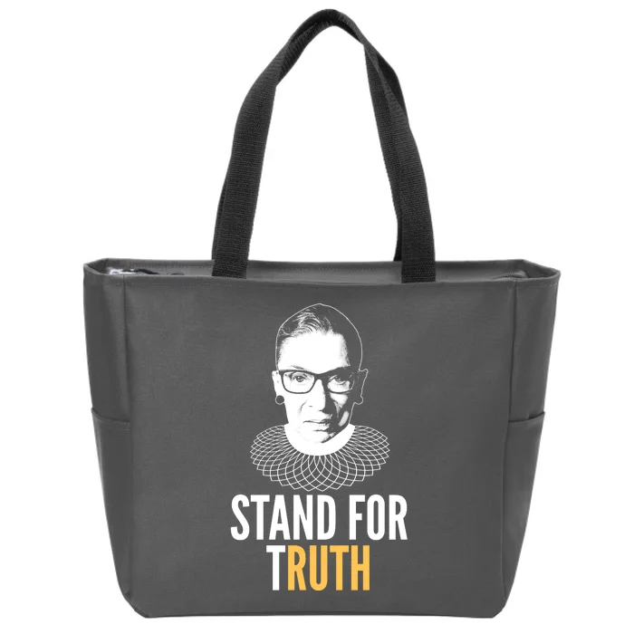 Stand For Truth Quote Ruth Bader Ginsburg Tribute Zip Tote Bag