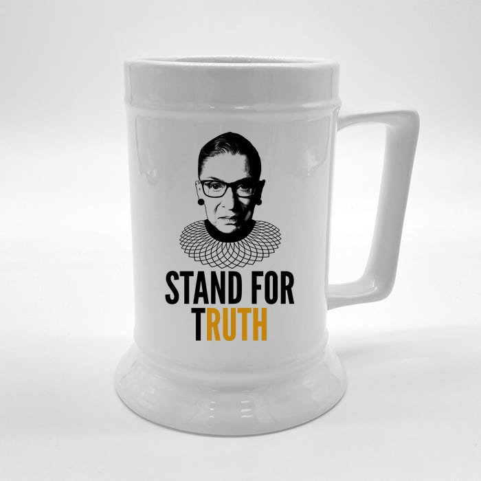 Stand For Truth Quote Ruth Bader Ginsburg Tribute Front & Back Beer Stein