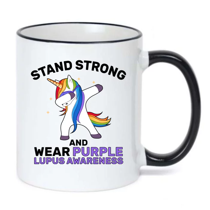 Stand Strong Wear Purple Lupus Awareness Black Color Changing Mug