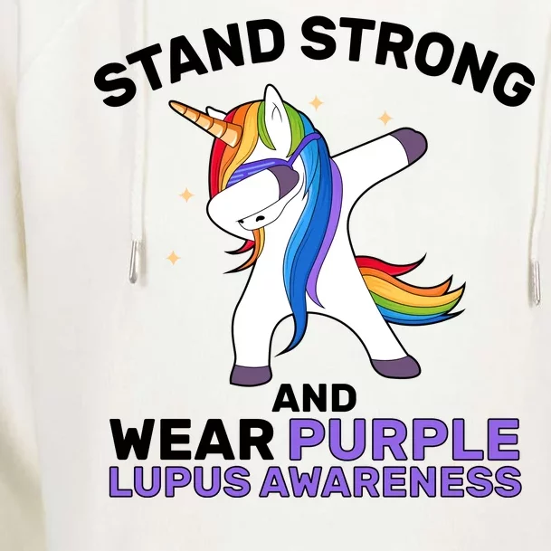 Stand Strong Wear Purple Lupus Awareness Womens Funnel Neck Pullover Hood