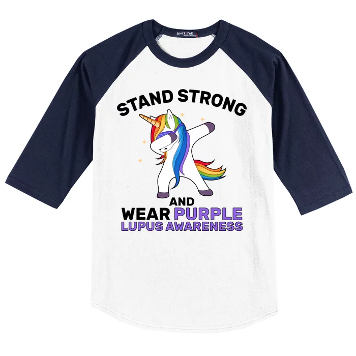 Stand Strong Wear Purple Lupus Awareness Baseball Sleeve Shirt