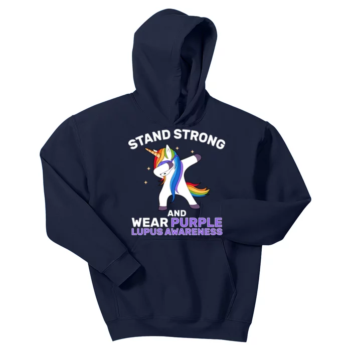 Stand Strong Wear Purple Lupus Awareness Kids Hoodie