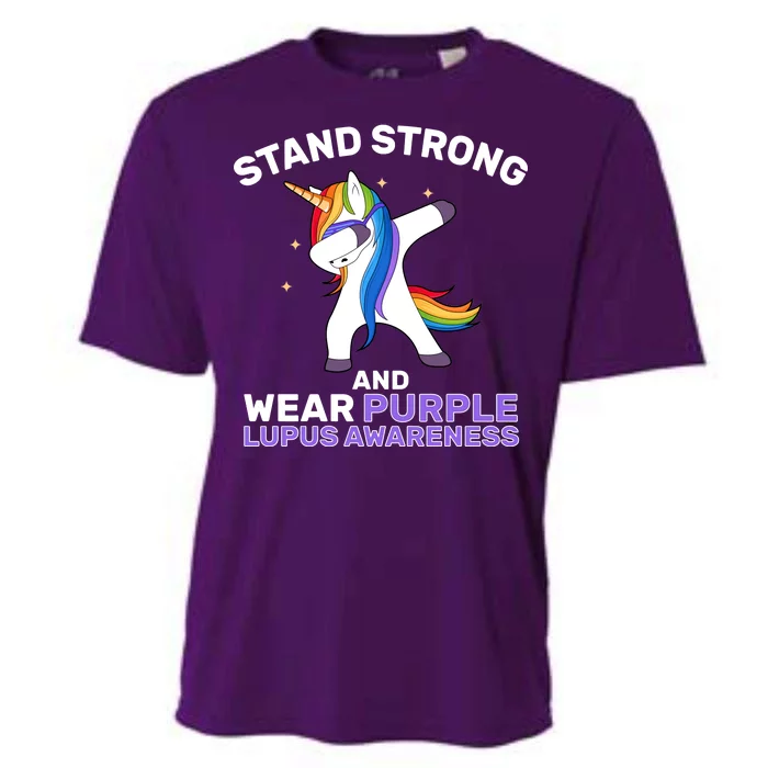 Stand Strong Wear Purple Lupus Awareness Cooling Performance Crew T-Shirt