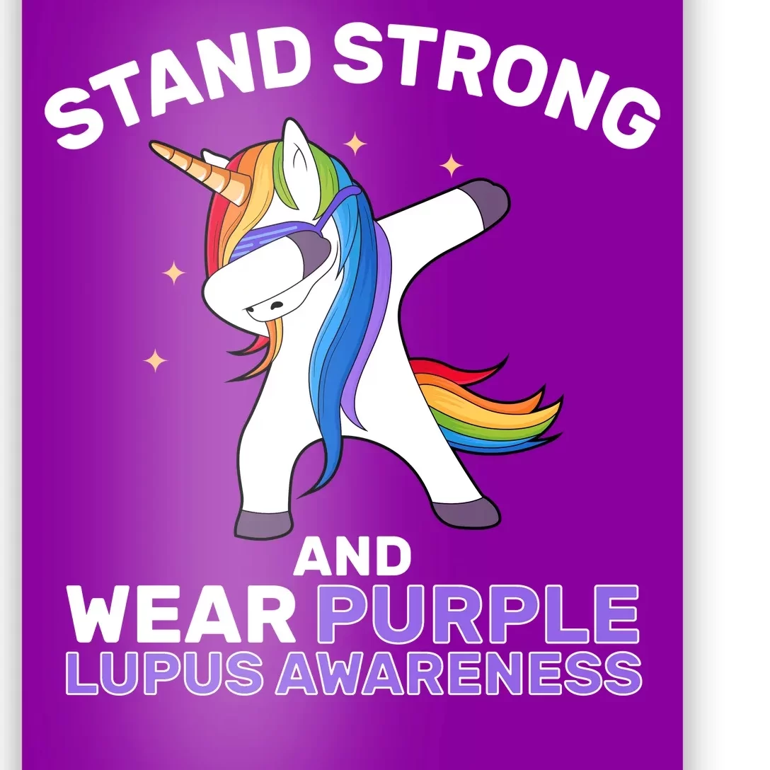 Stand Strong Wear Purple Lupus Awareness Poster