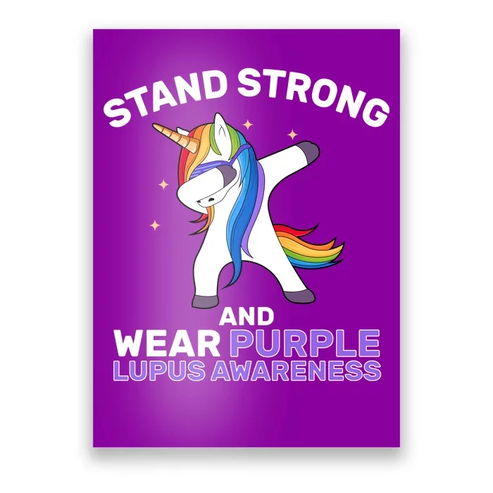 Stand Strong Wear Purple Lupus Awareness Poster