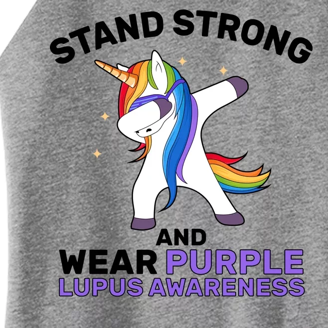 Stand Strong Wear Purple Lupus Awareness Women’s Perfect Tri Rocker Tank