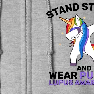 Stand Strong Wear Purple Lupus Awareness Full Zip Hoodie