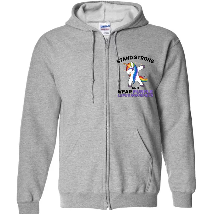 Stand Strong Wear Purple Lupus Awareness Full Zip Hoodie