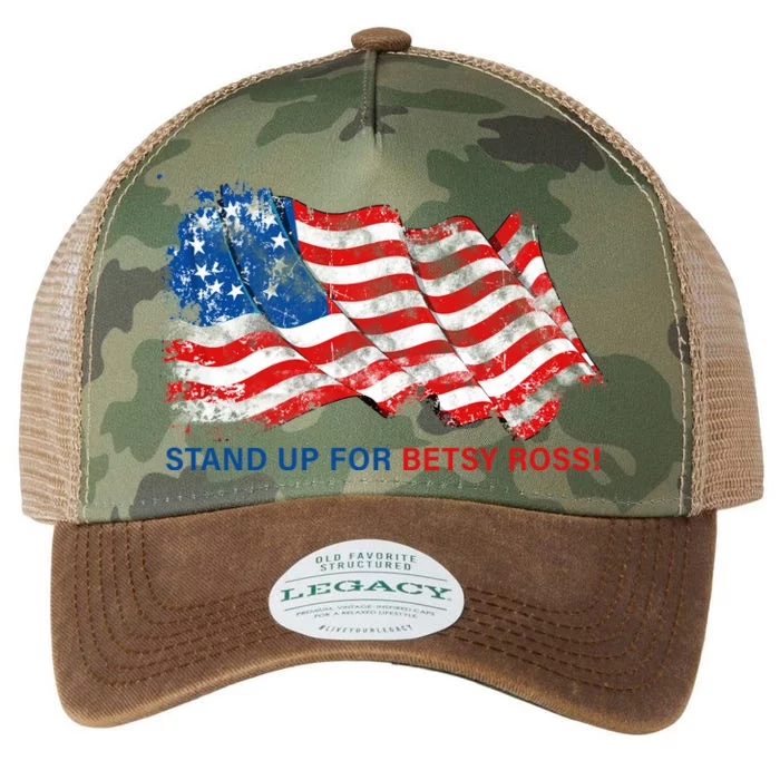 Stand Up For Betsy Ross Distressed Flag Legacy Tie Dye Trucker Hat