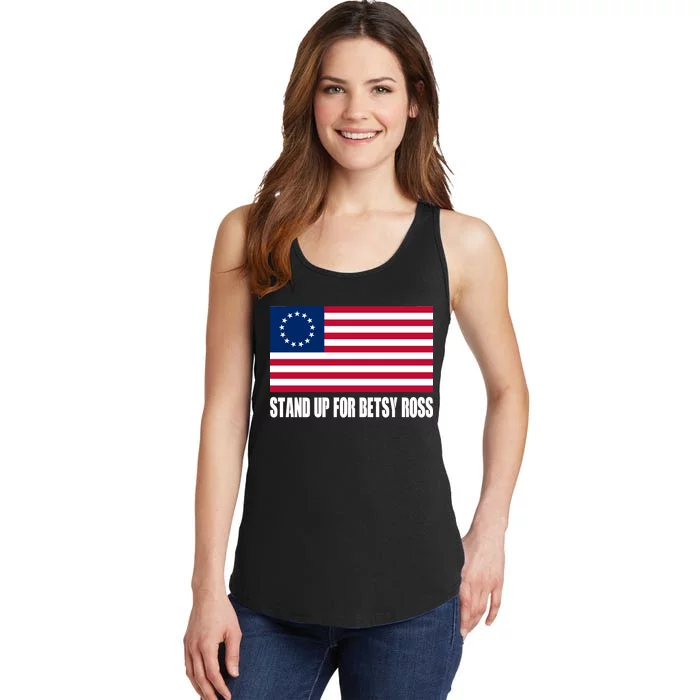 Stand Up For Betsy Ross First American Flag Ladies Essential Tank