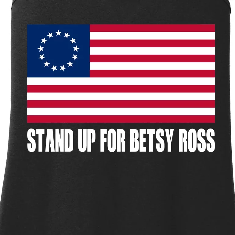 Stand Up For Betsy Ross First American Flag Ladies Essential Tank