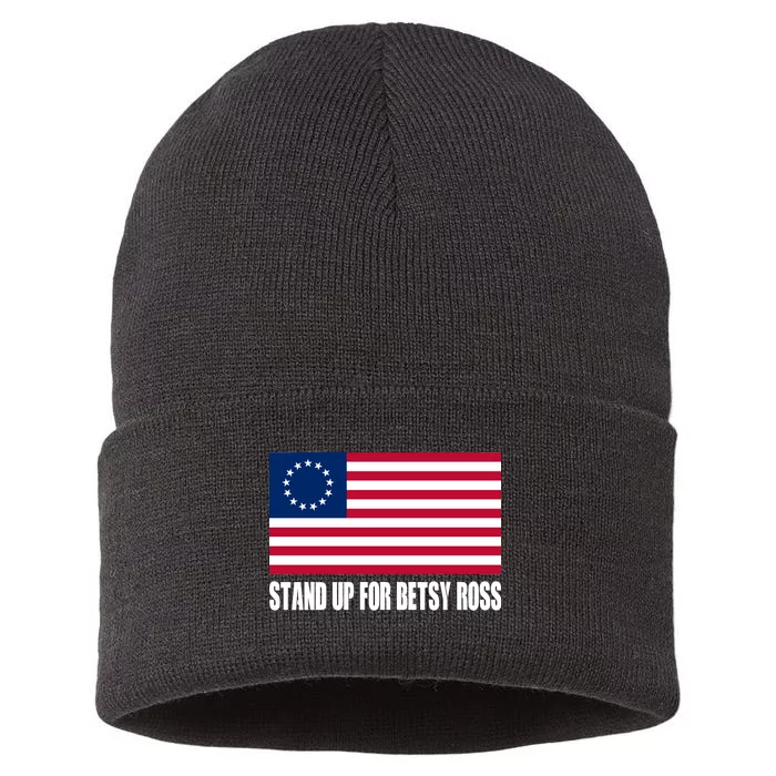 Stand Up For Betsy Ross First American Flag Sustainable Knit Beanie