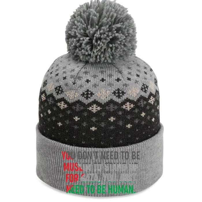 Stand Up For Gaza, Free Palestine The Baniff Cuffed Pom Beanie