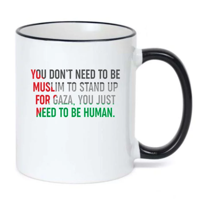 Stand Up For Gaza, Free Palestine Black Color Changing Mug