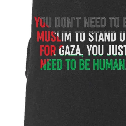 Stand Up For Gaza, Free Palestine Doggie 3-End Fleece Hoodie