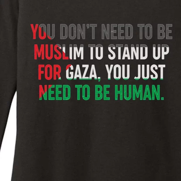 Stand Up For Gaza, Free Palestine Womens CVC Long Sleeve Shirt