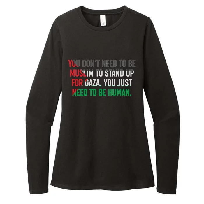 Stand Up For Gaza, Free Palestine Womens CVC Long Sleeve Shirt