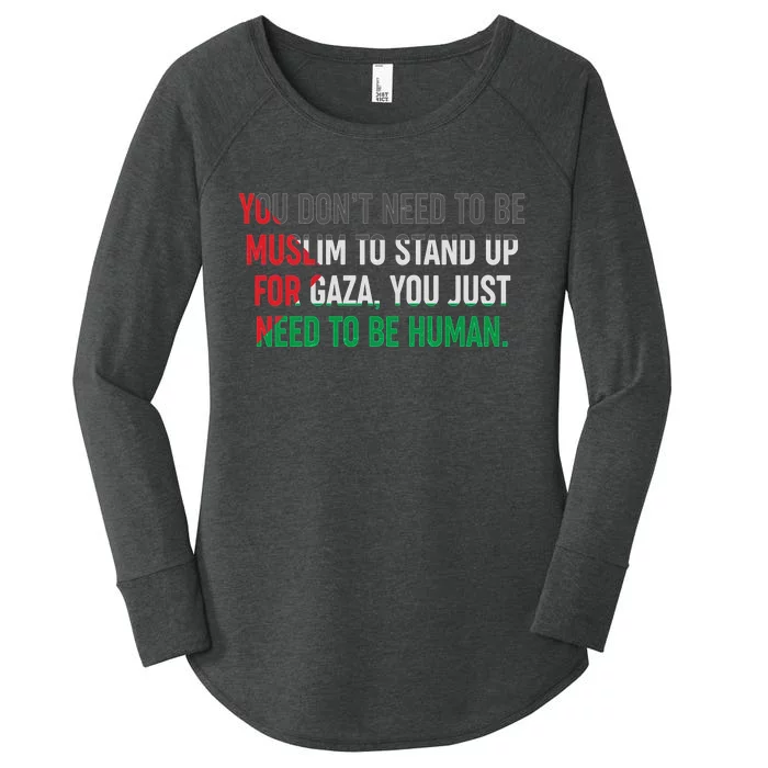 Stand Up For Gaza, Free Palestine Women's Perfect Tri Tunic Long Sleeve Shirt