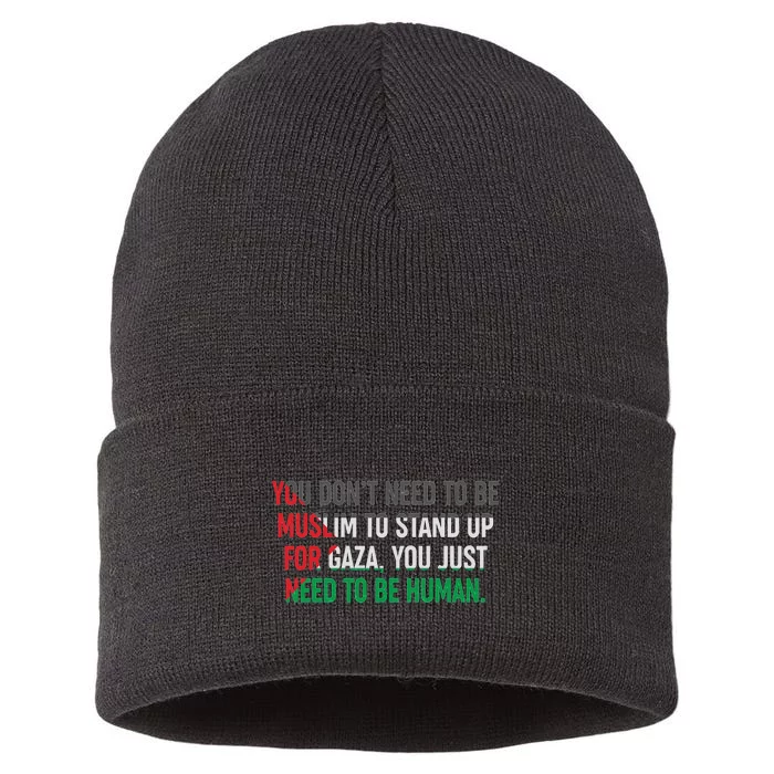 Stand Up For Gaza, Free Palestine Sustainable Knit Beanie