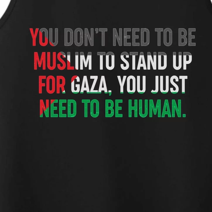 Stand Up For Gaza, Free Palestine Performance Tank