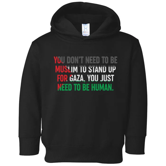 Stand Up For Gaza, Free Palestine Toddler Hoodie