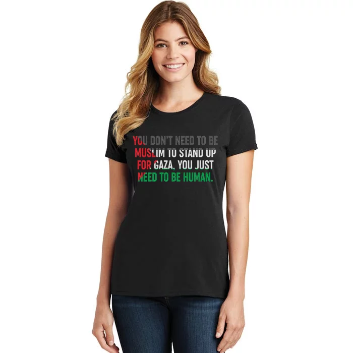 Stand Up For Gaza, Free Palestine Women's T-Shirt