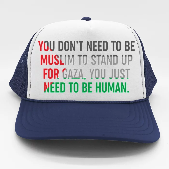 Stand Up For Gaza, Free Palestine Trucker Hat