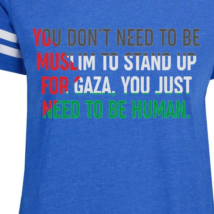 Stand Up For Gaza, Free Palestine Enza Ladies Jersey Football T-Shirt