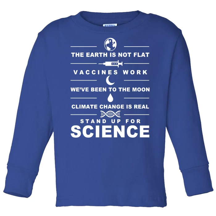 Stand Up For Science Toddler Long Sleeve Shirt