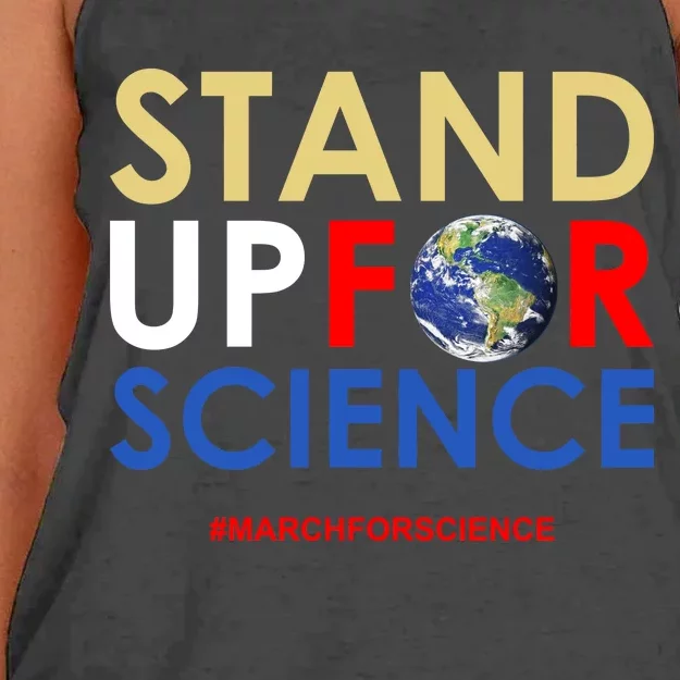 Stand Up For Science March For Science Earth Day Women's Knotted Racerback Tank