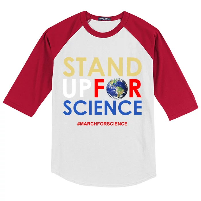 Stand Up For Science March For Science Earth Day Kids Colorblock Raglan Jersey