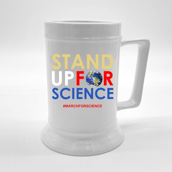 Stand Up For Science March For Science Earth Day Front & Back Beer Stein