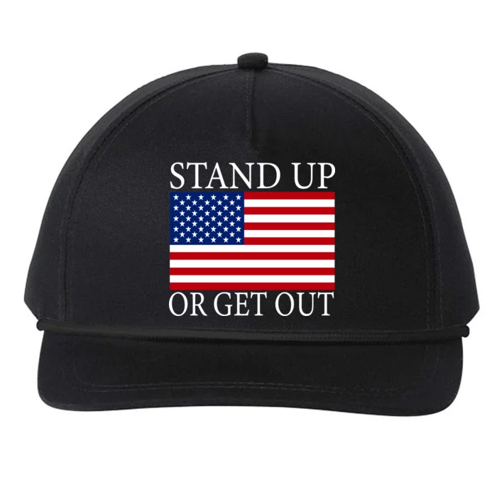 Stand Up Or Get Out Snapback Five-Panel Rope Hat