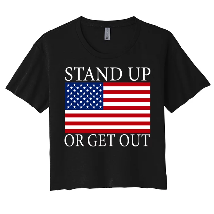 Stand Up Or Get Out Women's Crop Top Tee