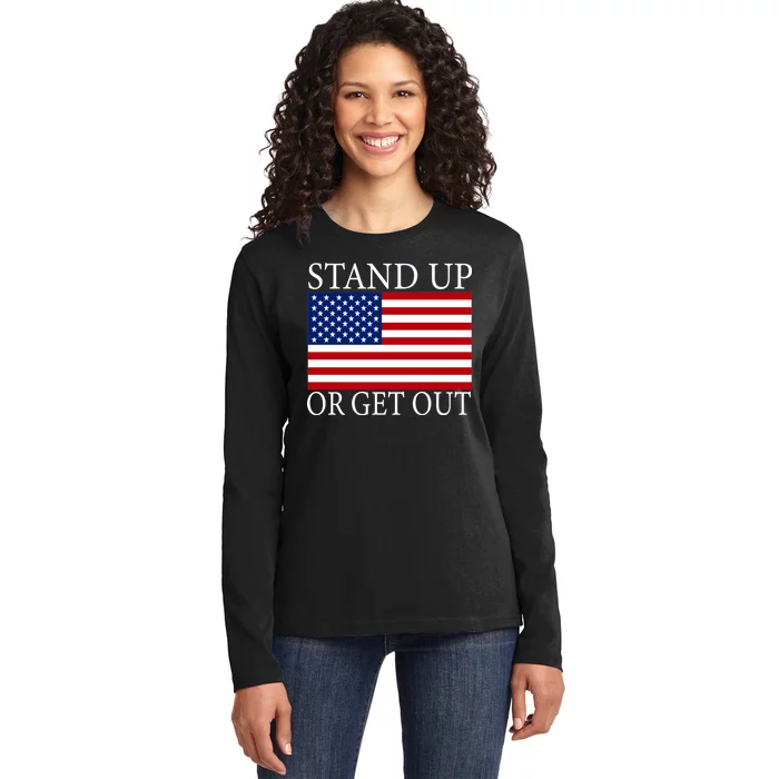 Stand Up Or Get Out Ladies Long Sleeve Shirt