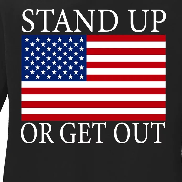 Stand Up Or Get Out Ladies Long Sleeve Shirt