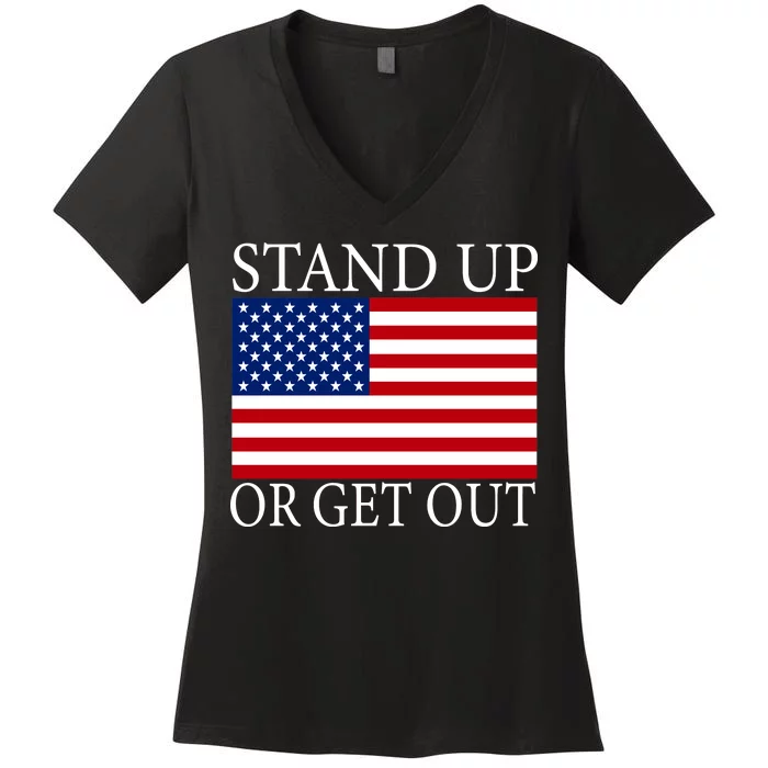 Stand Up Or Get Out Women's V-Neck T-Shirt