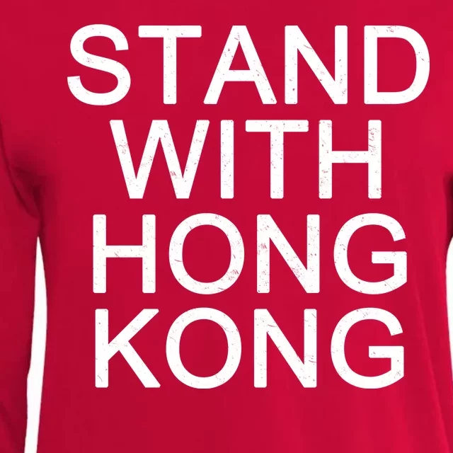 Stand With Hong Kong Womens Cotton Relaxed Long Sleeve T-Shirt