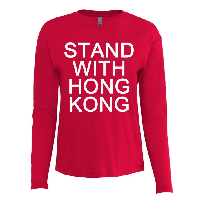 Stand With Hong Kong Womens Cotton Relaxed Long Sleeve T-Shirt